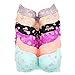 Youmita Intimates 6 Pack Bras Lace with Flower Print Bras D, Dd, DDD Cup