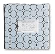 SwaddleDesigns Ultimate Receiving Blanket  - Pastel Blue with Brown Mod Circles