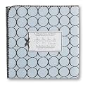 SwaddleDesigns Ultimate Receiving Blanket  - Pastel Blue with Brown Mod Circles