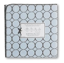 SwaddleDesigns Ultimate Receiving Blanket  - Pastel Blue with Brown Mod Circles