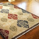 Tibetan Argyle Silk/Wool Area Rug - 6' x 9' - Frontgate