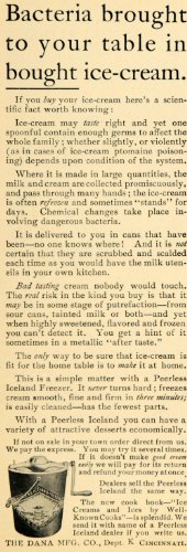 1906 Ad Peerless Iceland Dana Ice Cream Maker Apparatus - Original Print Ad 1906 Ad Peerless Iceland Dana Ice Cream Maker Apparatus - Original Print Ad