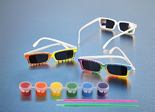 Tint N' Color Rearview Spy Sunglasses,Creative DIY Toys For Children, Party Activity Pack of 6