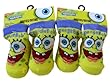 Spongebob Squarepants Booties - 2 Pairs Spongebob Baby Socks - Purple Trim