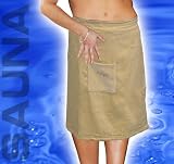 Sauna Kilt beige 100% Baumwolle Größe M Sarong Modell ELECSA 4280