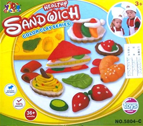 Sandwich, Play Dough Color Clay Series Playsets for Kids Gift