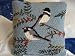 Blue Bird Wool Hooked Pillow