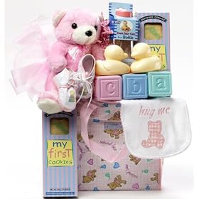 Click here to buy Sweet Baby Girl Diaper Bag with Teddy Bear Gift... by ArtofAppreciation.com.
