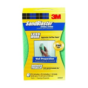 3M SandBlaster 30904F Large Drywall Sanding Sponge Fine Grit by 3M