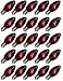 Red C9 Intermediate Screw (E17) Base Transparent Christmas Holiday Light Bulb Replacement 25 Pack