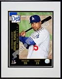 Rafael Furcal 2008 Studio Double Matted 8O x 10O Photograph in Black Anodized Aluminum Frame