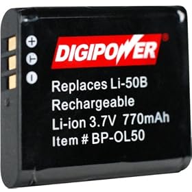 Digipower BP-OL50 Replacement Li-Ion Battery for Olympus Li-50B