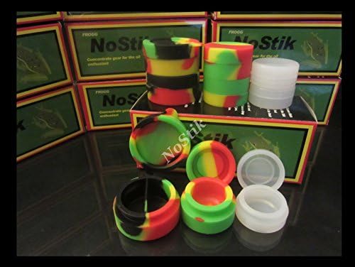 3 NoStik Silicone Containers - Opaque, Dbl Chmbr &amp; Rasta Containers - Free Magnet in Every Box