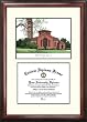 Hampton University Scholar Scholar Mahogany Framed Lithograph w/Diploma Opening