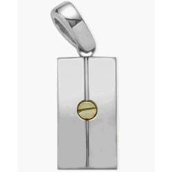 Men's Titanium & 18 Karat Gold Pendant with 18