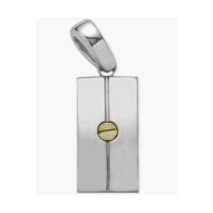 Men's Titanium & 18 Karat Gold Pendant with 18