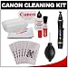 Canon Optical Digital Camera & Lens Cleaning Kit (Brush, Fluid & Tissue) with Lenspen + Blower + 6 Microfiber Cleaning Cloths for EOS 1D X, 1Ds Mark II, III, IV, 60D, 5D, 6D, 7D, Rebel T2i, T3, T3i & T4i