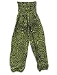 Harem Pant Women's Gypsy Green Printed Boho Indie Trippy Hip Hop Pants