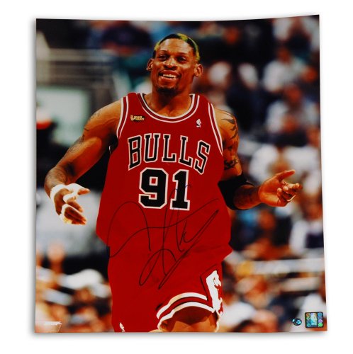 Autographed Dennis Rodman Photo - Chicago Bulls 16x20 - Autographed NBA Photos