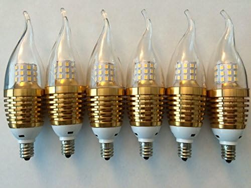 ARITI LED 5W(40W) 460 Lumen Chandelier Bulb (E12 base) - 3000K, Warm light - 6 Pack