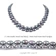 Double Strand 17-18 Inches 7-8mm Black Oval Shape Freshwater Cultured Pearl Necklace