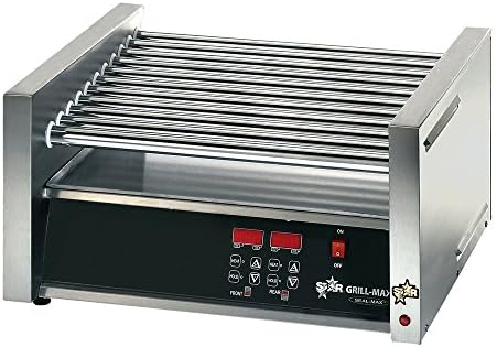 Star Grill Max Pro 30SCE 30 Hot Dog Roller Grill with Electronic Controls and Duratec Non-Stick Rollers 120 V