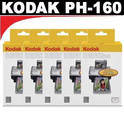 Kodak PH160 Media Cartridge for Kodak EasyShare Printer Docks (5 packs)