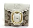 AUTHENTIC COACH BLEECKER SIGNATURE FRENCH PURSE WALLET 41534
