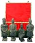 Set of Four Chinese Terra Cotta Warriors in a Gift Box