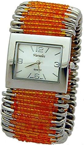 Varsales Women's Safety Pin Elastic Band Watch #3438-o2
