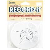 Darice Record-It Button, 2-1/4-Inch-by-2-1/4-Inch-by-1/4-Inch