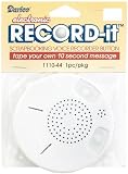 Darice Record-It Button, 2-1/4-Inch-by-2-1/4-Inch-by-1/4-Inch