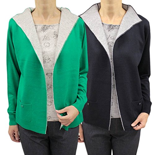 ピッコーネ スタジオ ピッコーネ STUDIO PICONE レディース ニット カーディガン プルオーバー 重ね着風 フェイクレイヤード 長そで (pico-w16aw27s)