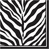 Design Design Serengeti Black & White Lunch Napkin, 20-Count Packages (Pack of 4)