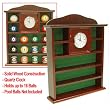 Ball Holder Quartz Clock with Solid Wood