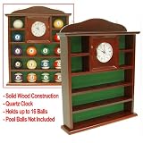 Ball Holder Quartz Clock with Solid Wood