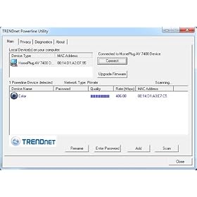 TRENDnet 500 Mbps Powerline AV Ethernet Adapter  (White)