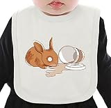Coffy Rabbit ネクタイを有する有機ビブ Medium