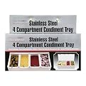 4 Compartment Condiment Tray - Stainless Steel