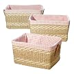 Pink Gingham Nesting Baskets - Set of 3