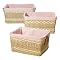 Pink Gingham Nesting Baskets - Set of 3