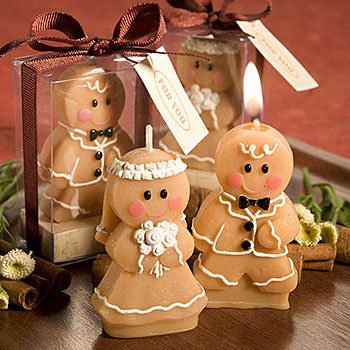 Adorable Gingerbread Bride & Groom Candle Favors, 144