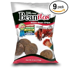 Beanitos Always Corn Free Black Bean Chips, Chipotle Bbq, 6-Ounce (Pack of 9) by Beanitos