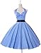 Women's Halter 1950's Vintage Style Short Cocktail Party Dress