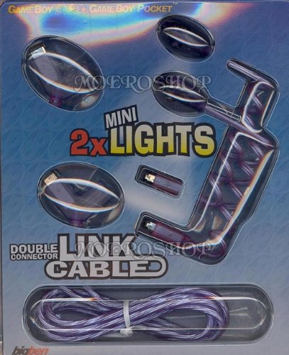 Childrens Toyshop  Video Games : 2 Mini Light & Double Link Cable Purple
