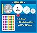 Pack of 2016 1-inch Diameter Round Color Coding Dot Labels, 7 Bright Neon Colors, 8 1/2