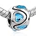 Pugster Heart Swarovski Crystal Bead Fits Pandora Beads Charm Bracelet