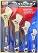 4 Pcs Adjustable Wrench Set (Nickle-Iron) - Soft Grip