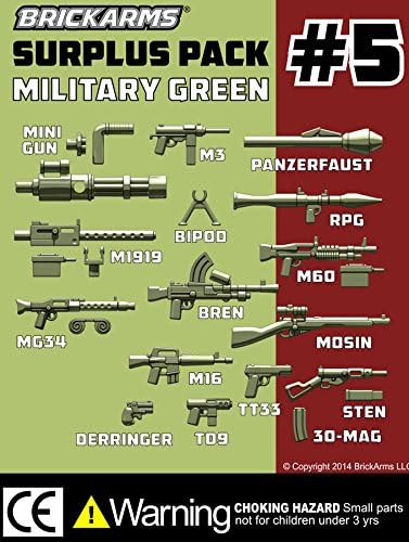 BrickArms Custom Surplus Pack #5 2.5" Weapons Pack [16 Piece]