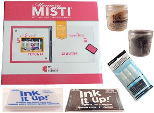 Misti Stamp Tool With Memory Bundle With 2 Embossing Powders, 2 Ink Pads And Mini Mister (Memory)